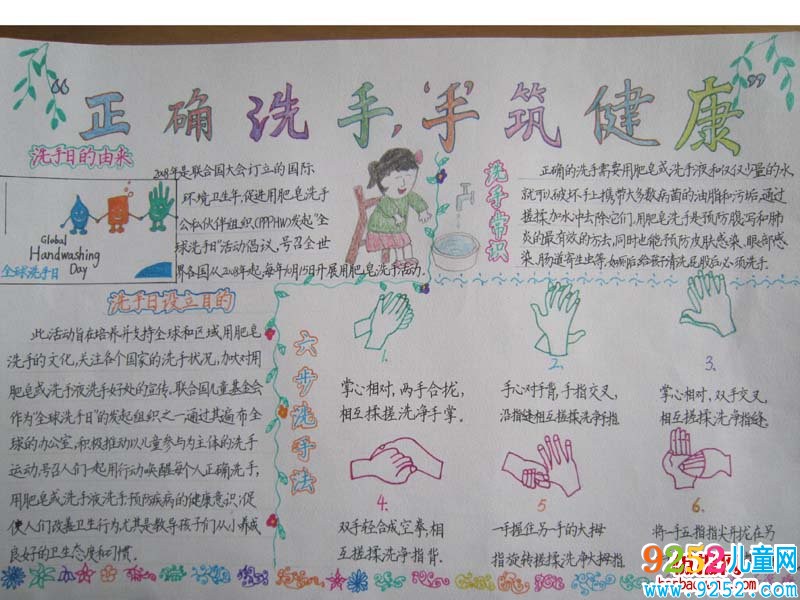 關(guān)于正確洗手的<a href=http://www.inspiredelm.com/shouchaobao/ target=_blank class=infotextkey>手抄報(bào)</a>