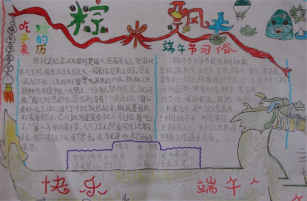 端午節(jié)手抄報，端午節(jié)習(xí)俗