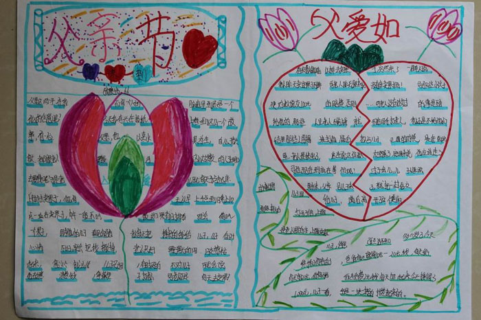 三年級父親節(jié)手抄報(bào)圖片大全，父愛如山