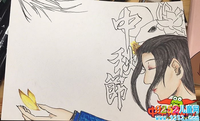超美古風(fēng)中秋節(jié)<a href=http://www.inspiredelm.com/shouchaobao/ target=_blank class=infotextkey>手抄報(bào)</a>圖片，中秋佳節(jié)