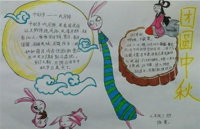 中秋節(jié)手抄報(bào)，團(tuán)圓中秋