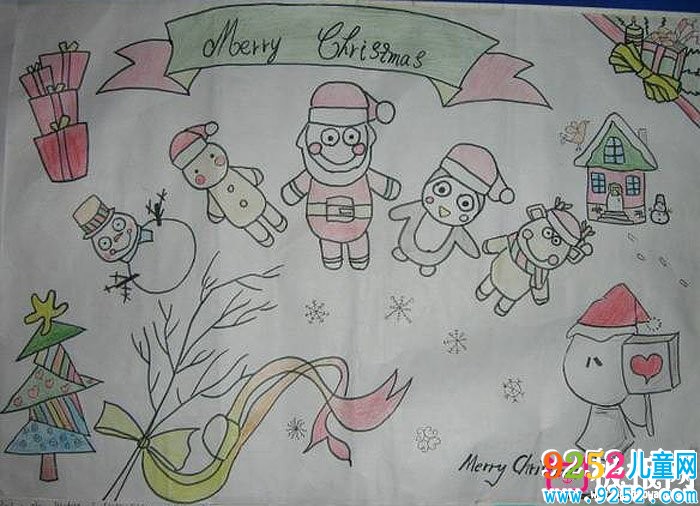 漂亮的圣誕節(jié)英語(yǔ)<a href=http://www.inspiredelm.com/shouchaobao/ target=_blank class=infotextkey>手抄報(bào)</a>圖片，快樂(lè)的圣誕節(jié)（6張）