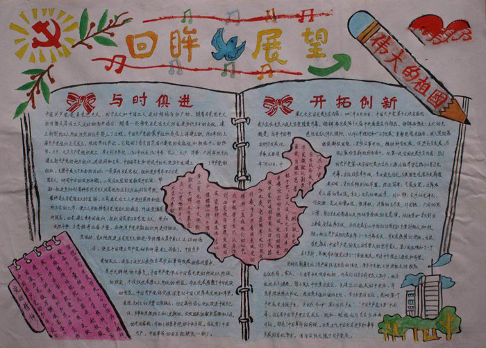 好看的七一建黨節(jié)手抄報圖片，回眸與展望