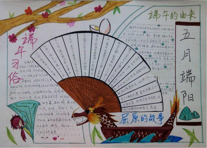 五月端午節(jié)手抄報，端午節(jié)的習俗
