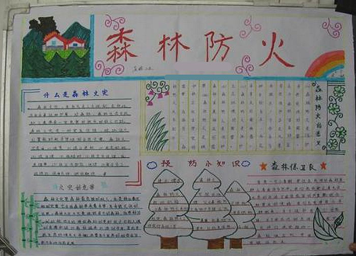 2019年3.21森林日手抄報(bào)，森林防火小知識(shí)
