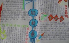 2020年除夕節(jié)手抄報，團(tuán)圓飯大年夜辭舊迎新