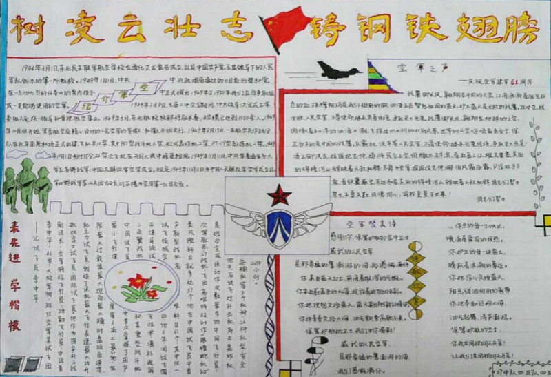 建軍節(jié)手抄報(bào)，樹(shù)凌云壯志