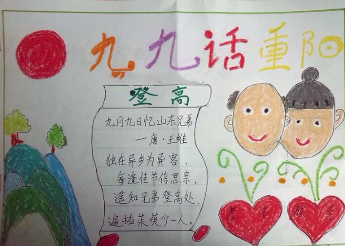 重陽(yáng)節(jié)手抄報(bào)圖片簡(jiǎn)單又漂亮，思念親人的節(jié)日