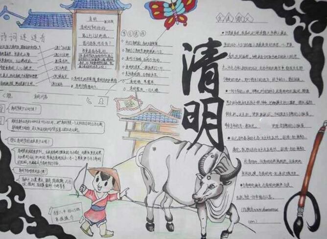 清明節(jié)手抄報，中國傳統(tǒng)節(jié)日