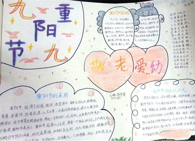 九九重陽節(jié)手抄報圖片，任歲月悠悠我陪你變老