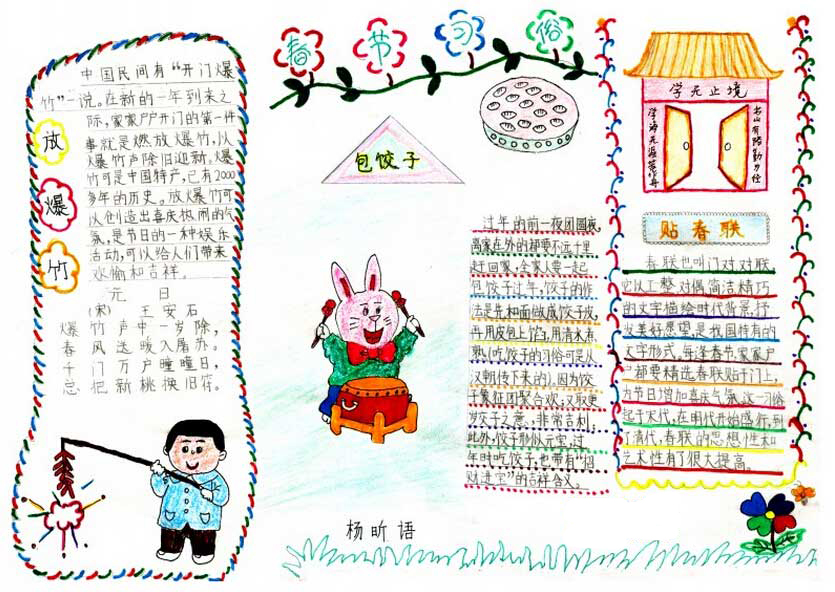 小學春節(jié)習俗<a href=http://www.inspiredelm.com/shouchaobao/ target=_blank class=infotextkey>手抄報</a>