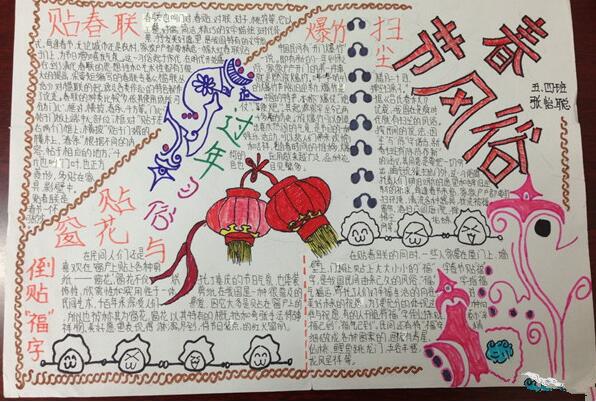 春節(jié)習(xí)俗春節(jié)習(xí)俗，喜迎新春手抄報