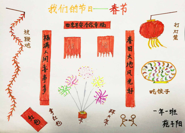 2020年春節(jié)手抄報(bào)圖片，我們的節(jié)日