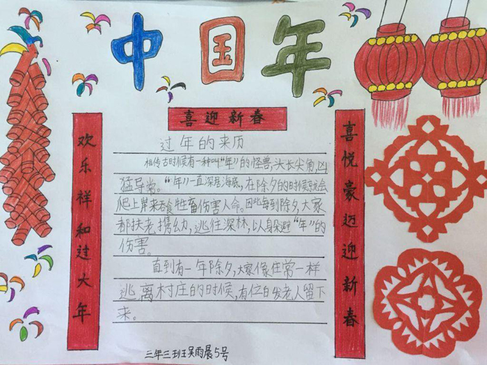 2020年春節(jié)手抄報(bào)簡單又漂亮，中國年