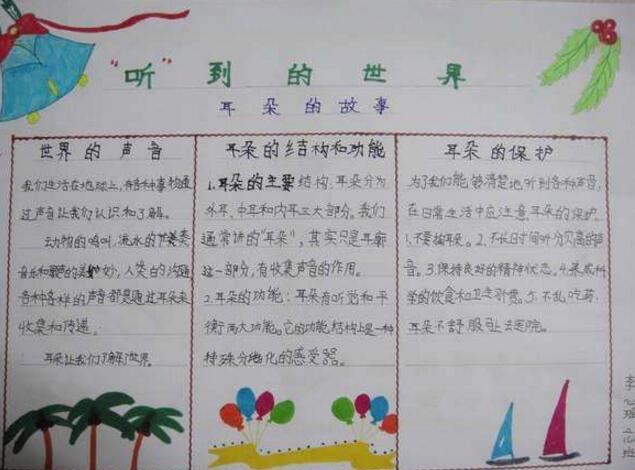 3月3日愛耳日手抄報(bào),，愛耳日主題版面設(shè)計(jì)圖