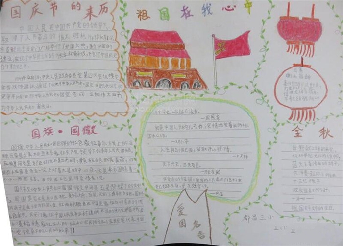 愛國(guó)主義手抄報(bào)，國(guó)慶的由來