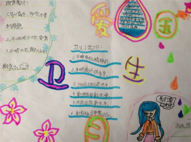 二年級愛國衛(wèi)生日手抄報(bào)，衛(wèi)生小常識