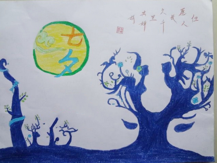 簡單的七夕節(jié)手抄報(bào)