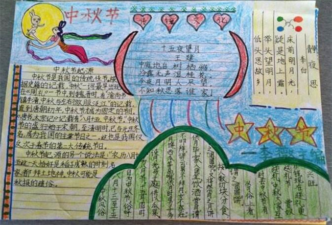 中秋節(jié)手抄報內(nèi)容，中秋傳統(tǒng)文化