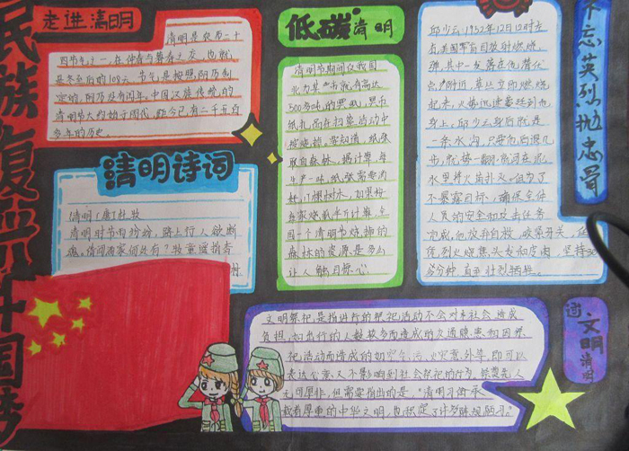 關(guān)于清明節(jié)的手抄報(bào)，走進(jìn)清明