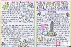 清明節(jié)手抄報，春雨報