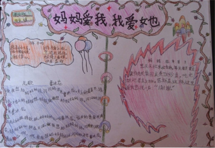 溫馨五月母親節(jié)手抄報(bào)內(nèi)容圖片