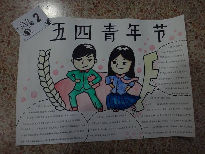 好看的五四青年節(jié)手抄報(bào)圖片，五四好青年