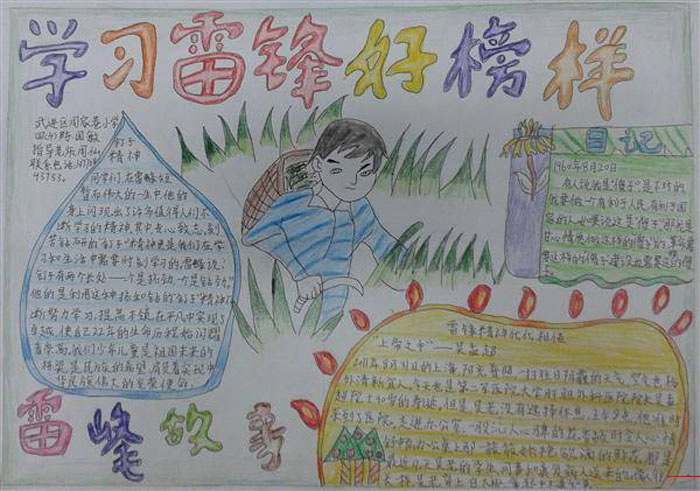 2019年學(xué)雷鋒手抄報(bào)，雷鋒故事
