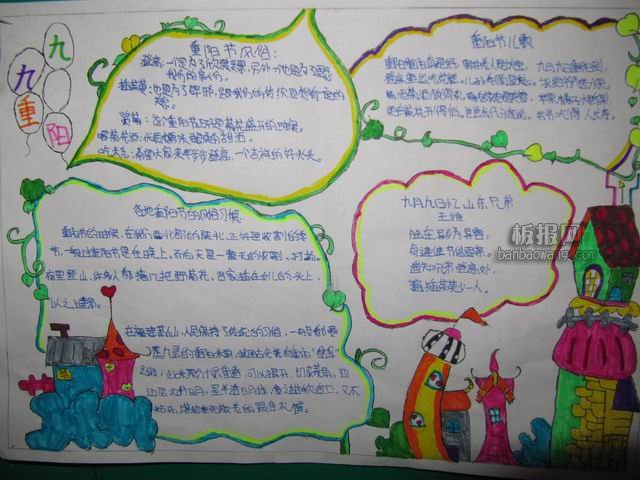 重陽節(jié)<a href=http://www.inspiredelm.com/shouchaobao/ target=_blank class=infotextkey>手抄報</a>圖片 九九重陽