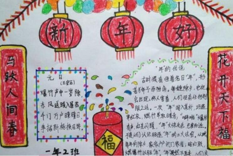 春節(jié)手抄報，歡歡喜歡喜過大年