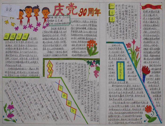 2019年建黨節(jié)手抄報圖片，建黨98周年