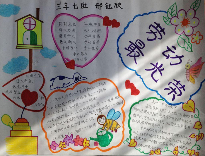 勞動節(jié)手抄報圖片，任勞任怨