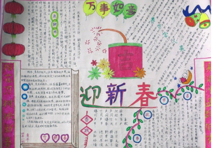 關(guān)于2020年春節(jié)手抄報，迎新春