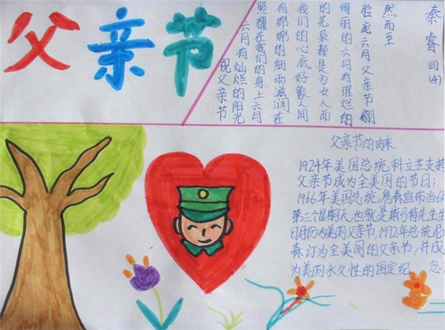 小學生父親節(jié)手抄報，父親節(jié)的由來