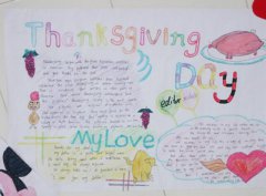 感恩節(jié)英語(yǔ)手抄報(bào)模板，感恩節(jié)Thanksgiving Day