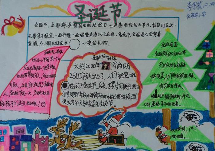 精美的圣誕節(jié)手抄報(bào)圖片，圣誕節(jié)