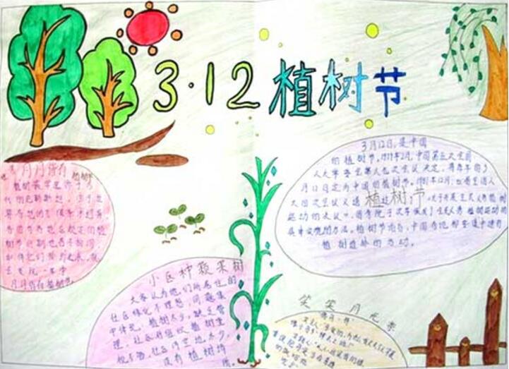 植樹節(jié)手抄報內(nèi)容圖片，植樹節(jié)