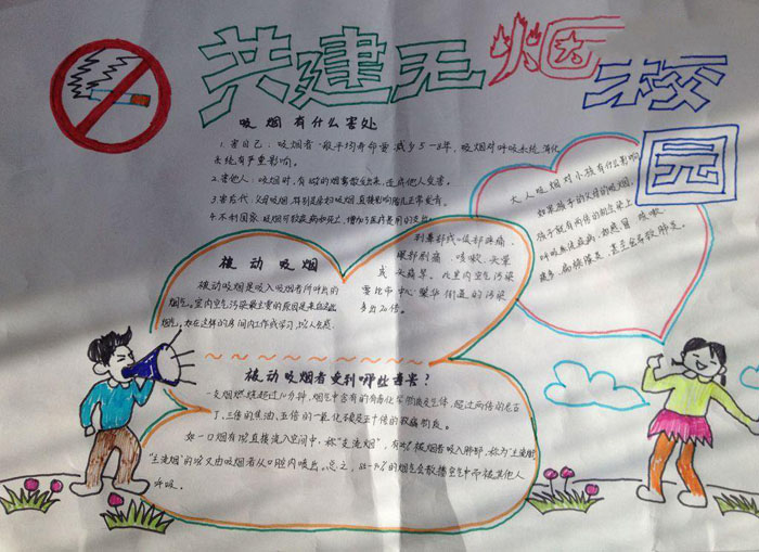 2019年世界無(wú)煙日手抄報(bào)，共建無(wú)煙校園