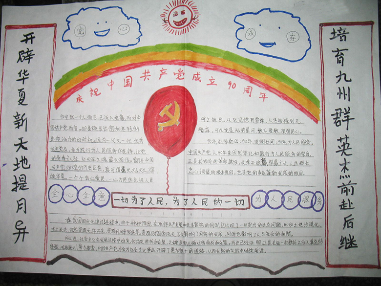 關于建黨節(jié)的手抄報圖片