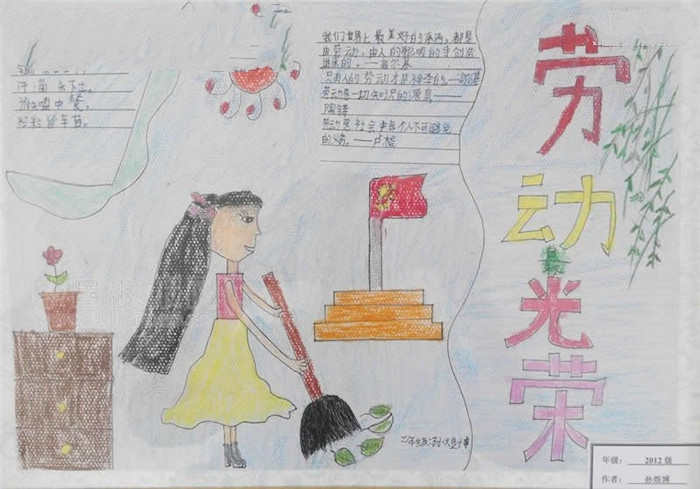 勞動(dòng)節(jié)手抄報(bào)，勞動(dòng)者光榮