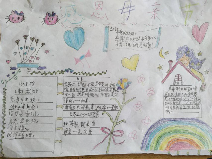 感恩母親節(jié)手抄報，送給最愛的媽媽