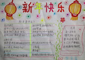 簡單的春節(jié)手抄報圖片，春節(jié)快樂