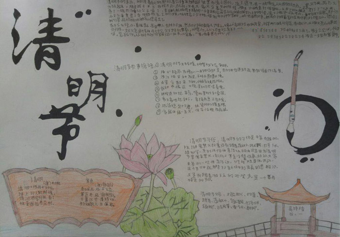 清明節(jié)手抄報圖片大全，清明習(xí)俗