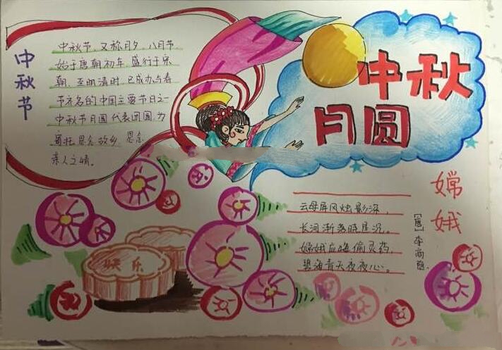 中秋節(jié)手抄報(bào)，中秋月圓