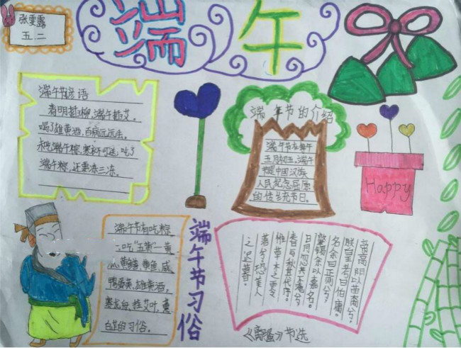 端午節(jié)手抄報(bào)五年級手抄報(bào)