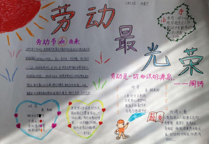 勞動節(jié)手抄報圖片，勞動是是知識的源泉