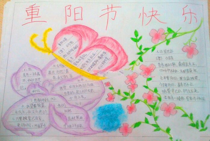 歡度重陽(yáng)節(jié)手抄報(bào)，重陽(yáng)節(jié)快樂(lè)