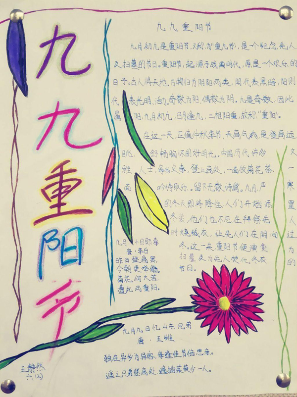 重陽(yáng)節(jié)手抄報(bào)圖片大全，九九重陽(yáng)節(jié)（3張）