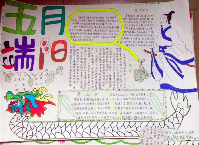 端午節(jié)手抄報(bào)，五月端陽