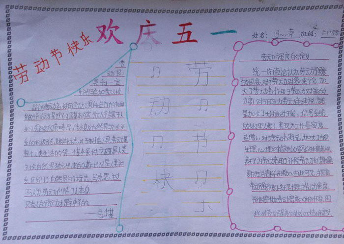 五一勞動節(jié)手抄報簡單，尊重勞動